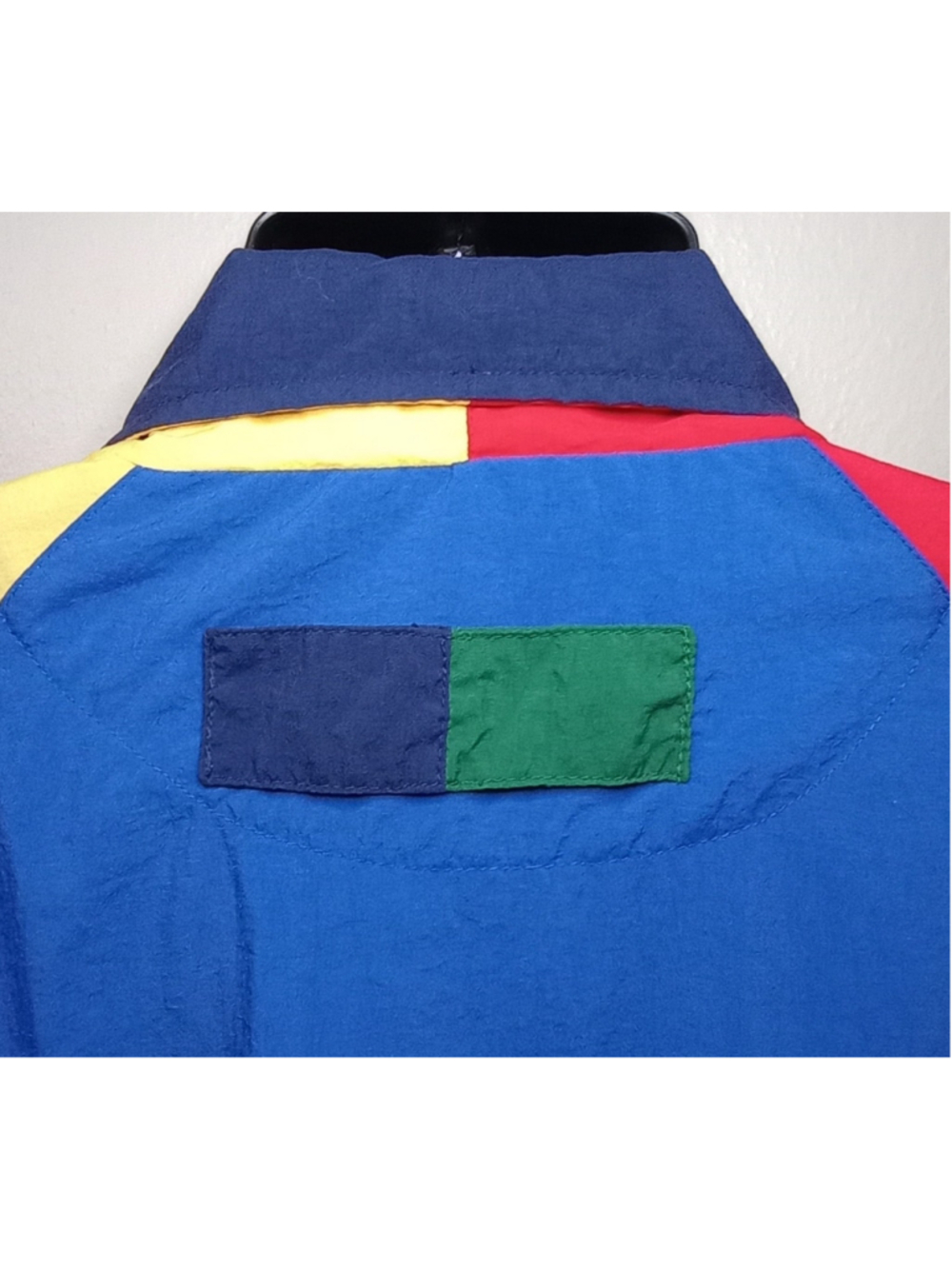 Vintage 90s Chaps Ralph Lauren Men's Large Nylon Windbreaker Jacket Colorblock - Picture 5 of 9